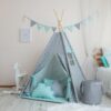 Grey Stars and Mint Dots